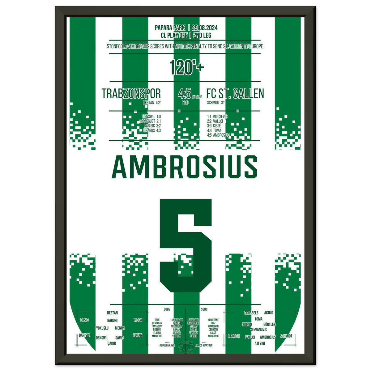 Ambrosius leads St. Gallen to Europe!