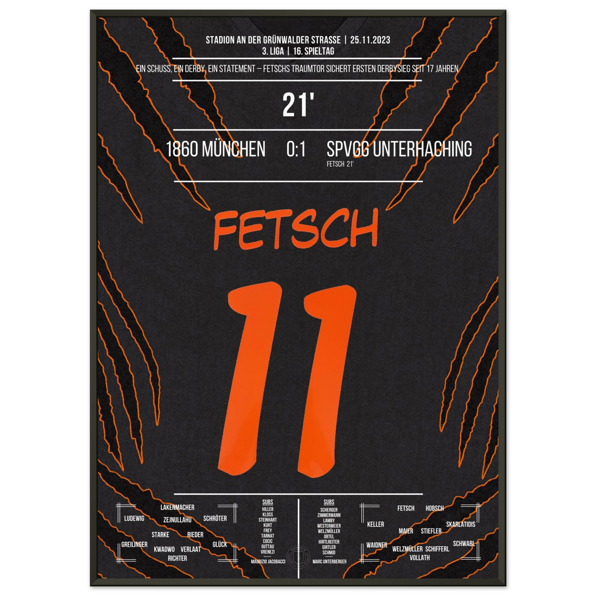 Fetsch schießt Haching zum ersten Derby-Sieg nach 17 Jahren
