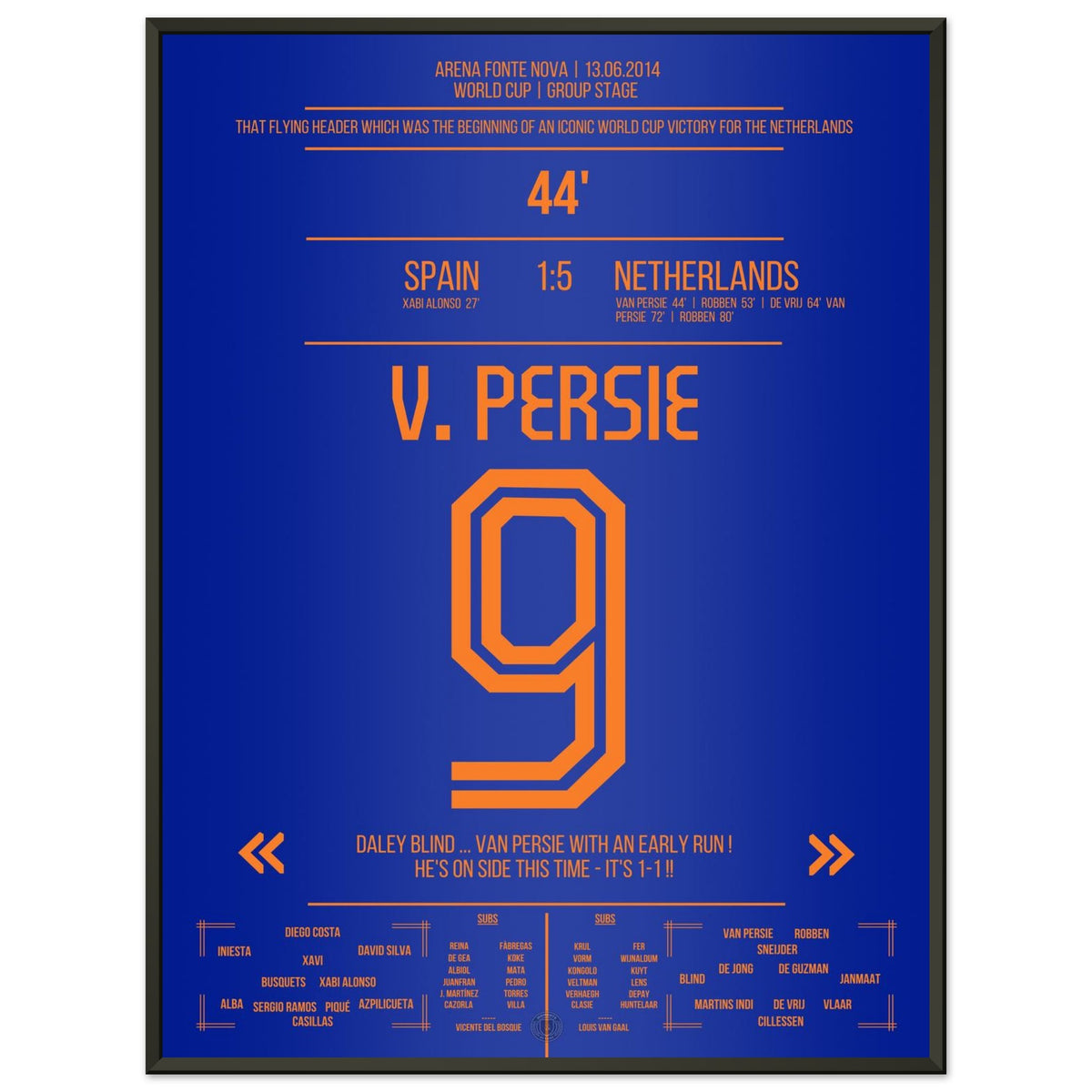 Van Persie's famous flying header over Casillas in 2014