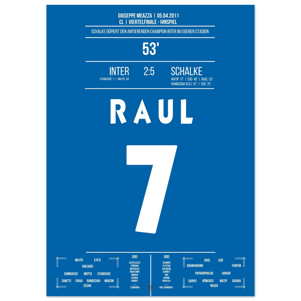 Raul's show at the gala victory against title defender Inter in the quarter-finals 2011