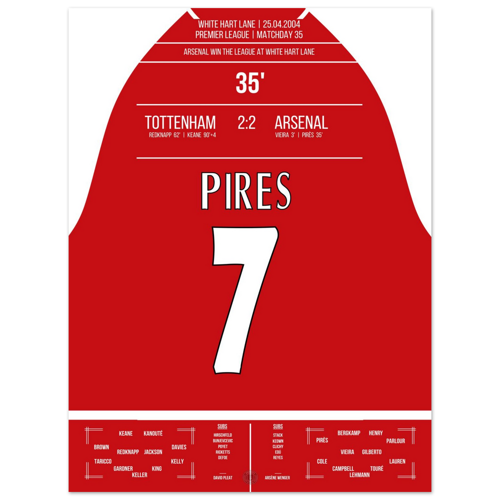Pires' Tor beim Gewinn der Meisterschaft an der White Hart Lane 2004