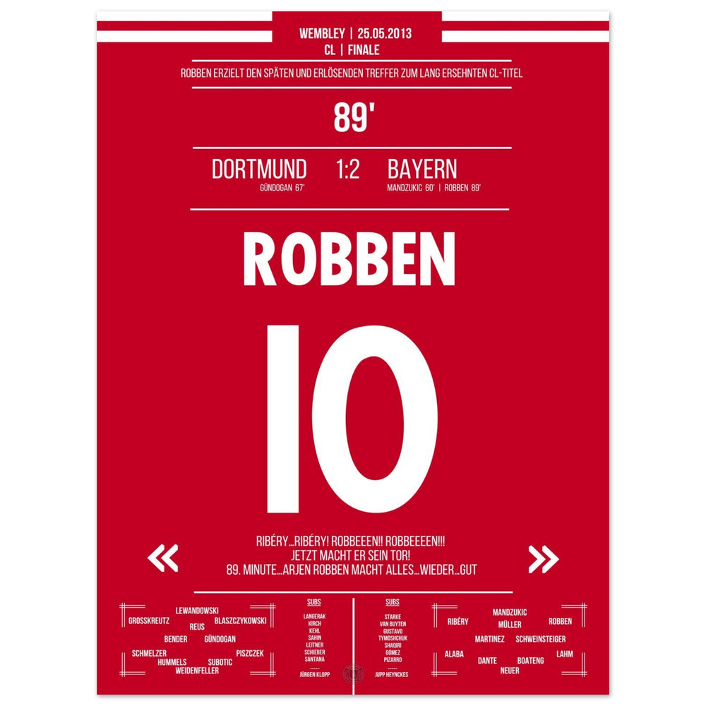 Robben mit spätem Siegtor im deutschen CL Finale - Deutsche Version