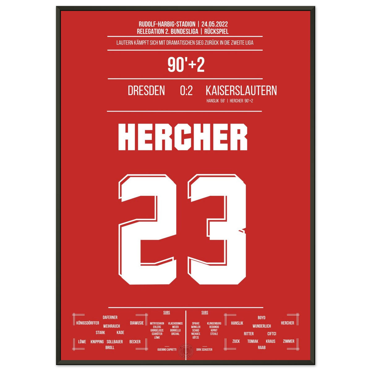 Return to the Second League - Lautern's Victory in the Promotion Playoff Second Leg in Dresden