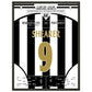 Alan Shearer wird Rekordtorschütze für die Magpies 45x60-cm-18x24-Schwarzer-Aluminiumrahmen