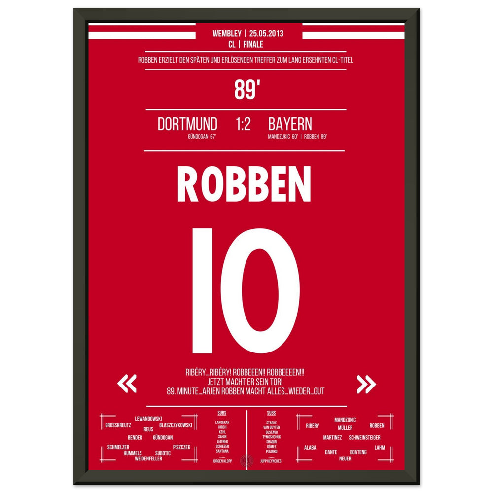 Robben mit spätem Siegtor im deutschen CL Finale - Deutsche Version