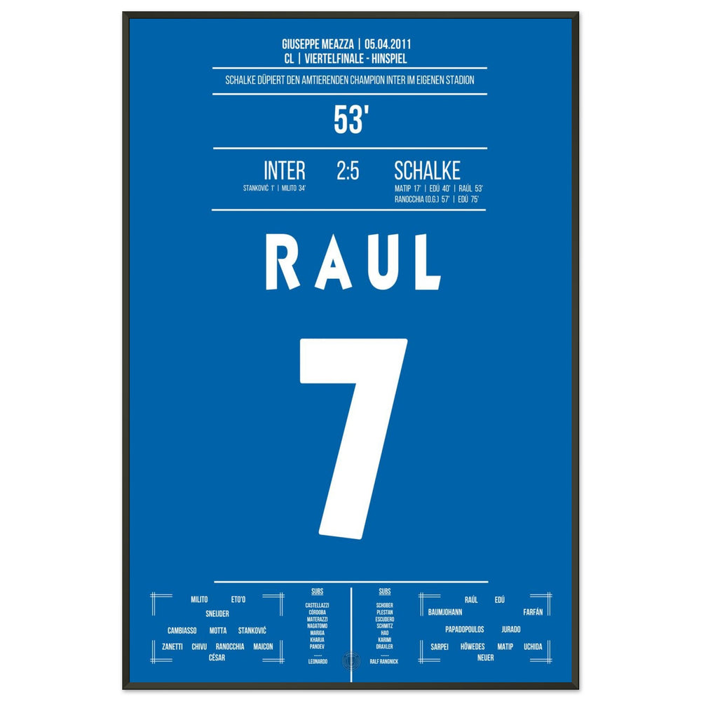 Raul's show at the gala victory against title defender Inter in the quarter-finals 2011