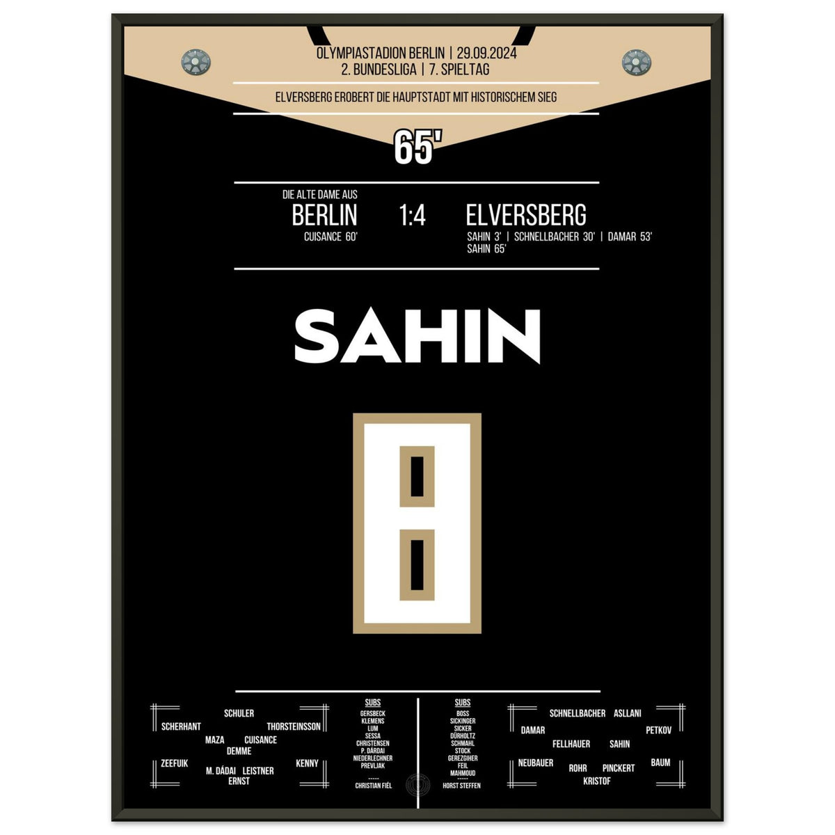 Sahin scores twice and Elversberg conquers the capital