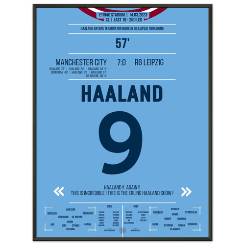 5 goals Haaland against Leipzig