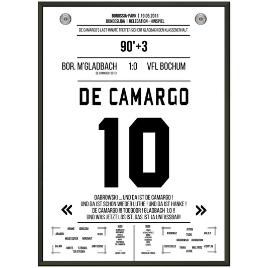 De Camargo scores and keeps Mönchengladbach in the Bundesliga.