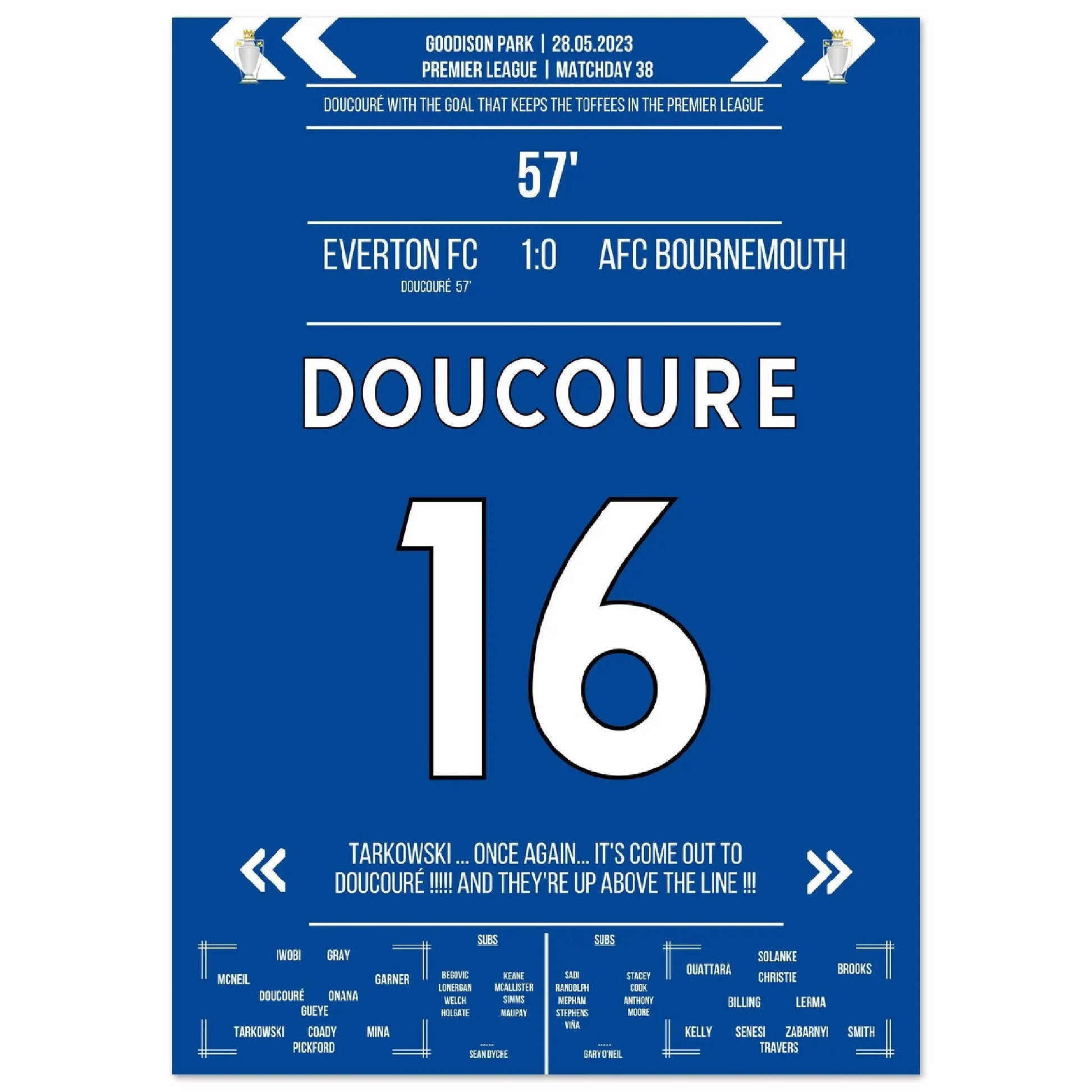 Doucoure's Hammer rettet die Toffees vor dem Abstieg A4-21x29.7-cm-8x12-Ohne-Rahmen
