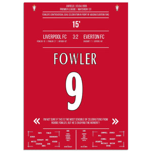 Fowlers außergewöhnlicher Torjubel Liverpool - Everton 1999 Premier League Merseyside Derby 