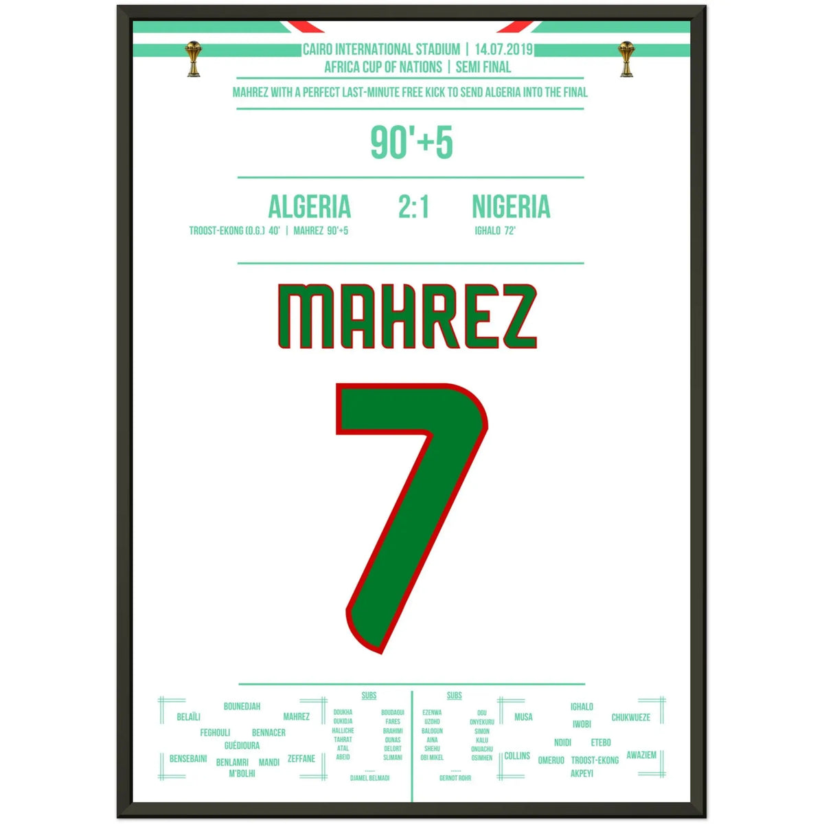 Mahrez Traum-Freistoß in der letzten Minute im Halbfinale des Afrika Cups