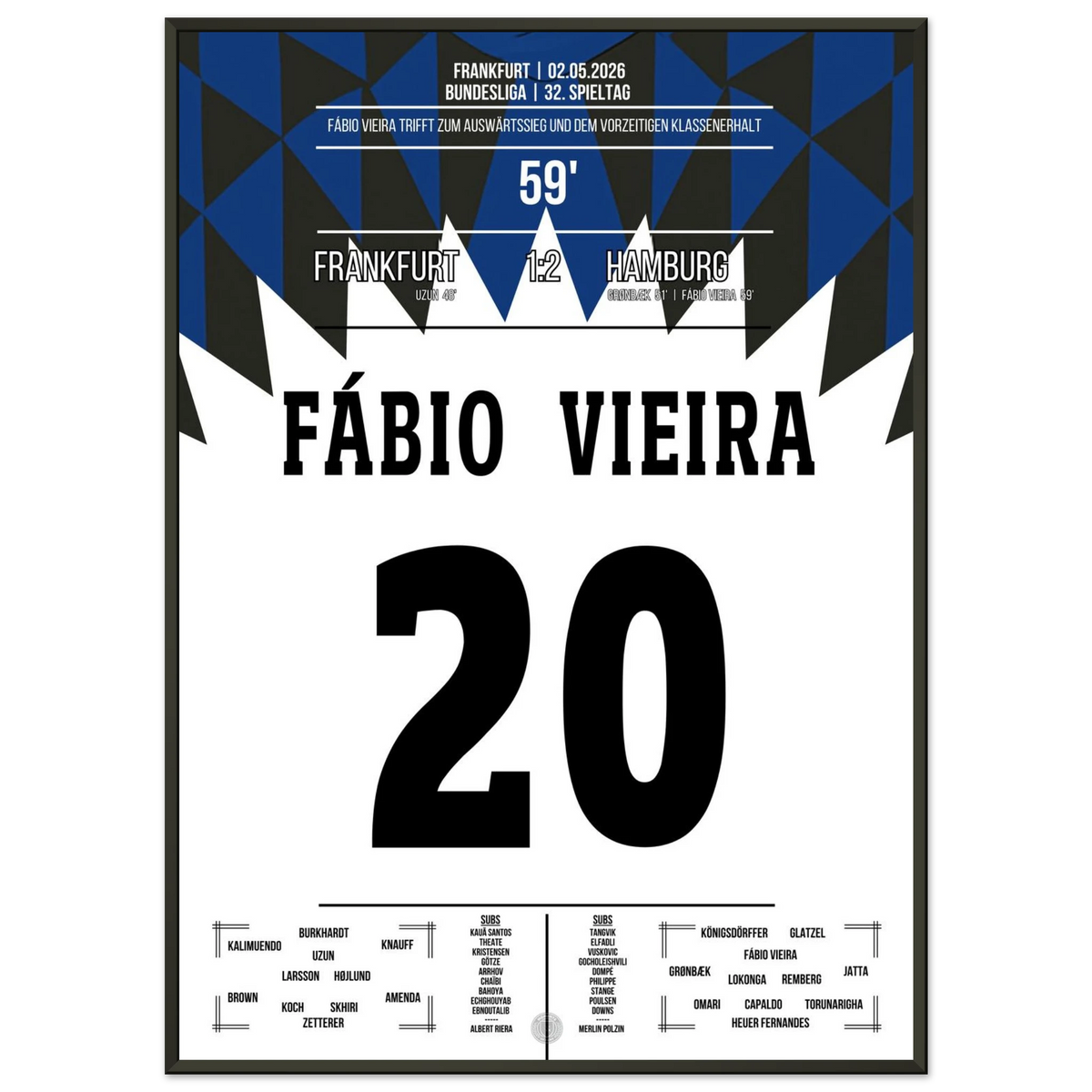 Gekommen um zu bleiben! Fabío Vieira's Tor zum Klassenerhalt