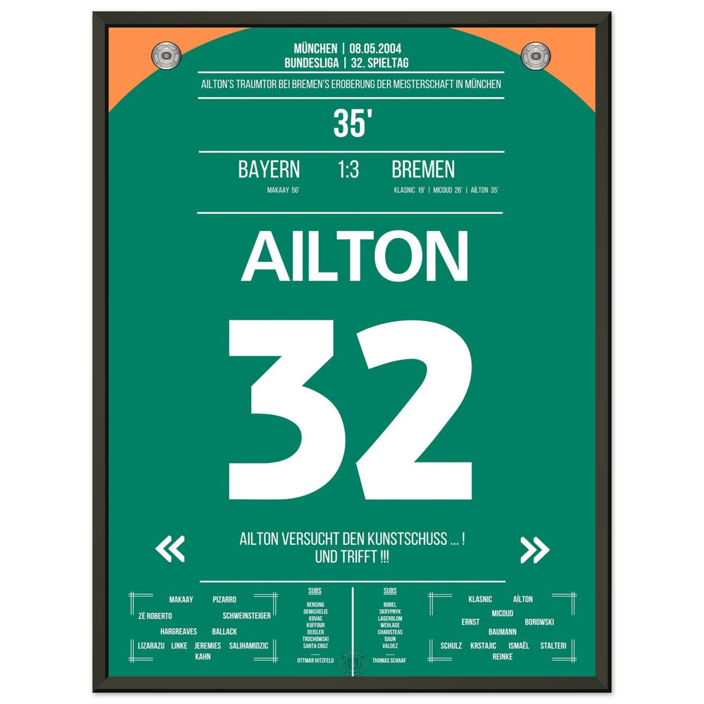 Ailton's dream goal for the championship in Munich