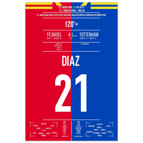 Diaz fires Basel into the 2013 European Cup semi-finals