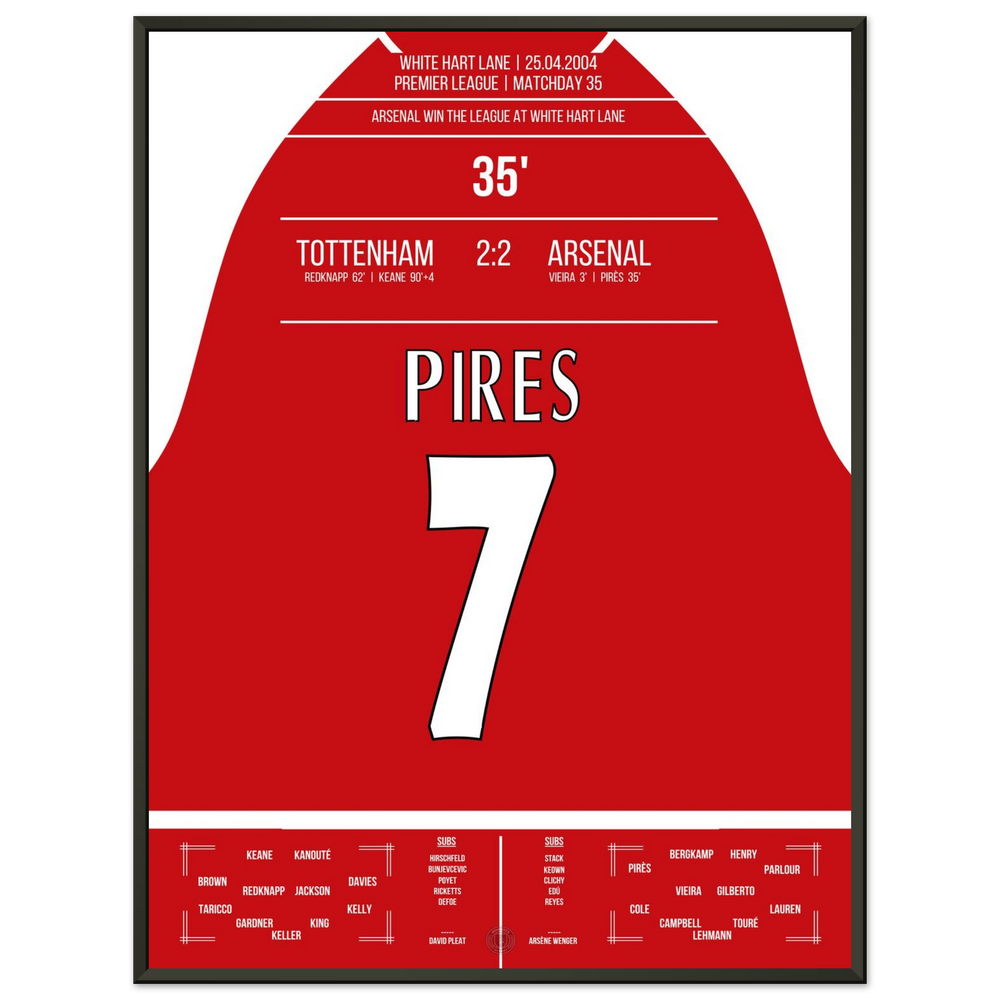 Pires' Tor beim Gewinn der Meisterschaft an der White Hart Lane 2004