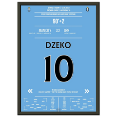 Dzeko scores with a header and initiates City's legendary comeback.