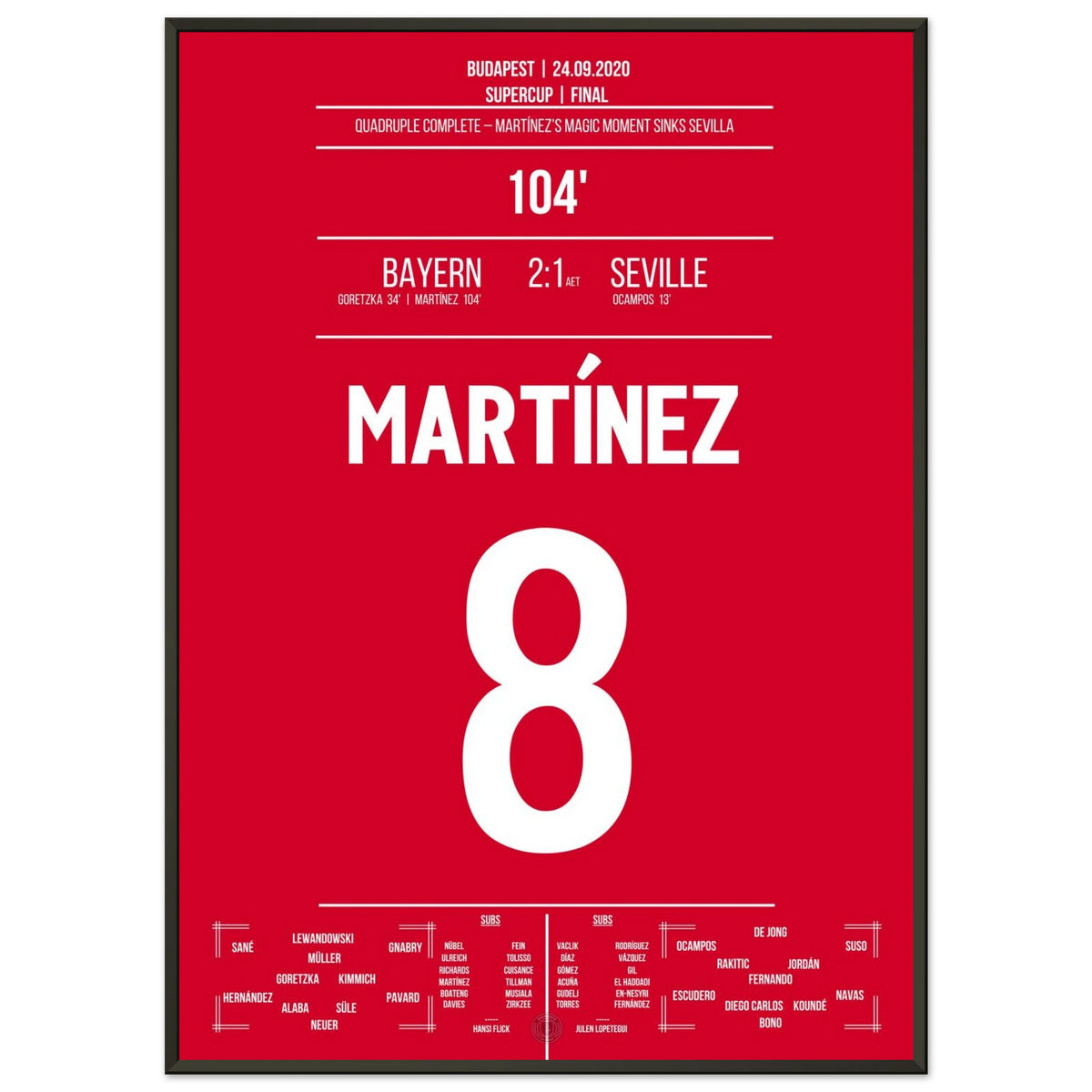 Quadruple perfect! Martínez crowns Bayern's exceptional season in extra time