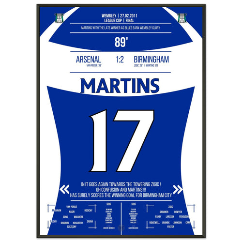 Martins schießt Birmingham mit spätem Siegtreffer zum League Cup Triumph 2011