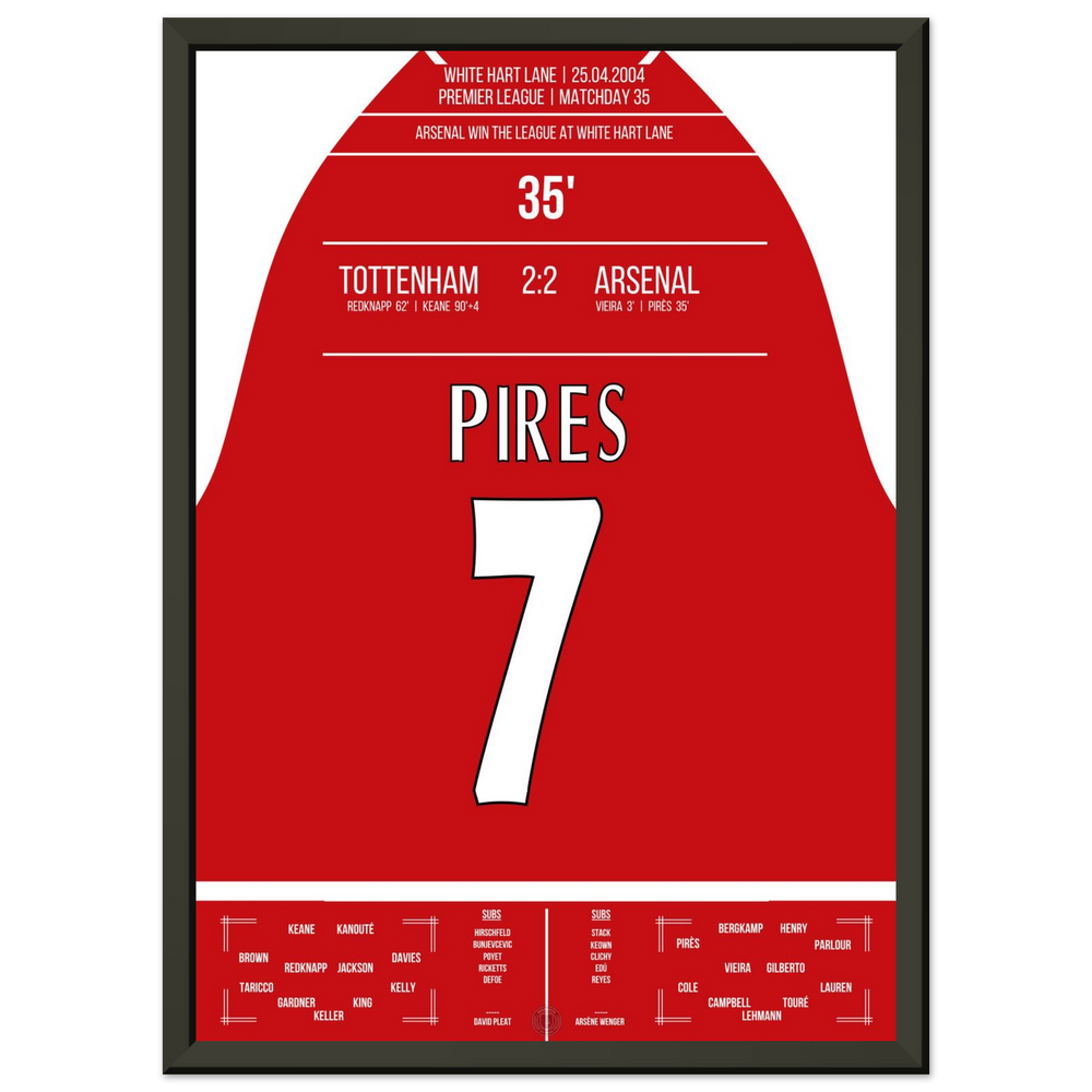 Pires' Tor beim Gewinn der Meisterschaft an der White Hart Lane 2004