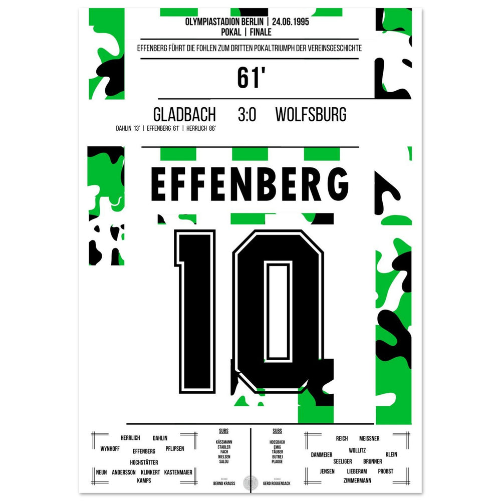 Effenberg to make it 2-0 in the DFB Cup victory against Wolfsburg in 1995