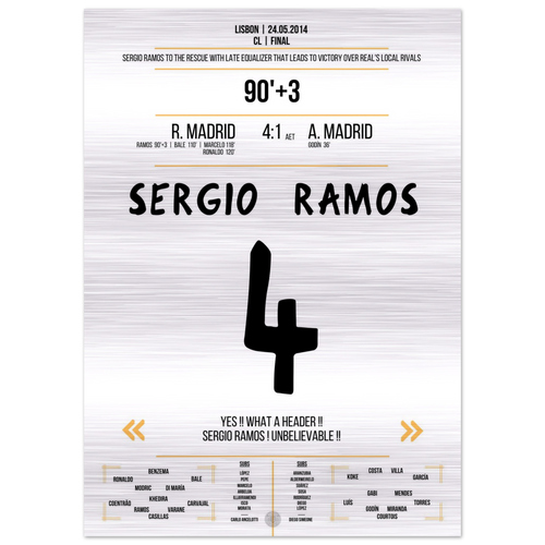 Sergio Ramos rettet Real in der Nachspielzeit des Finals 2014 gegen Atletico – Metal Edition