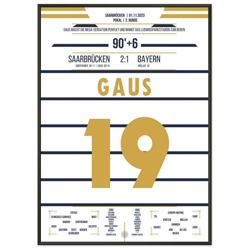 Cup sensation in Saarbrücken - Gaus shoots <tc>Bayern</tc> out of the cup