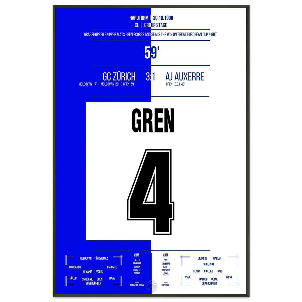 Gren scores on GCZ great European Cup night