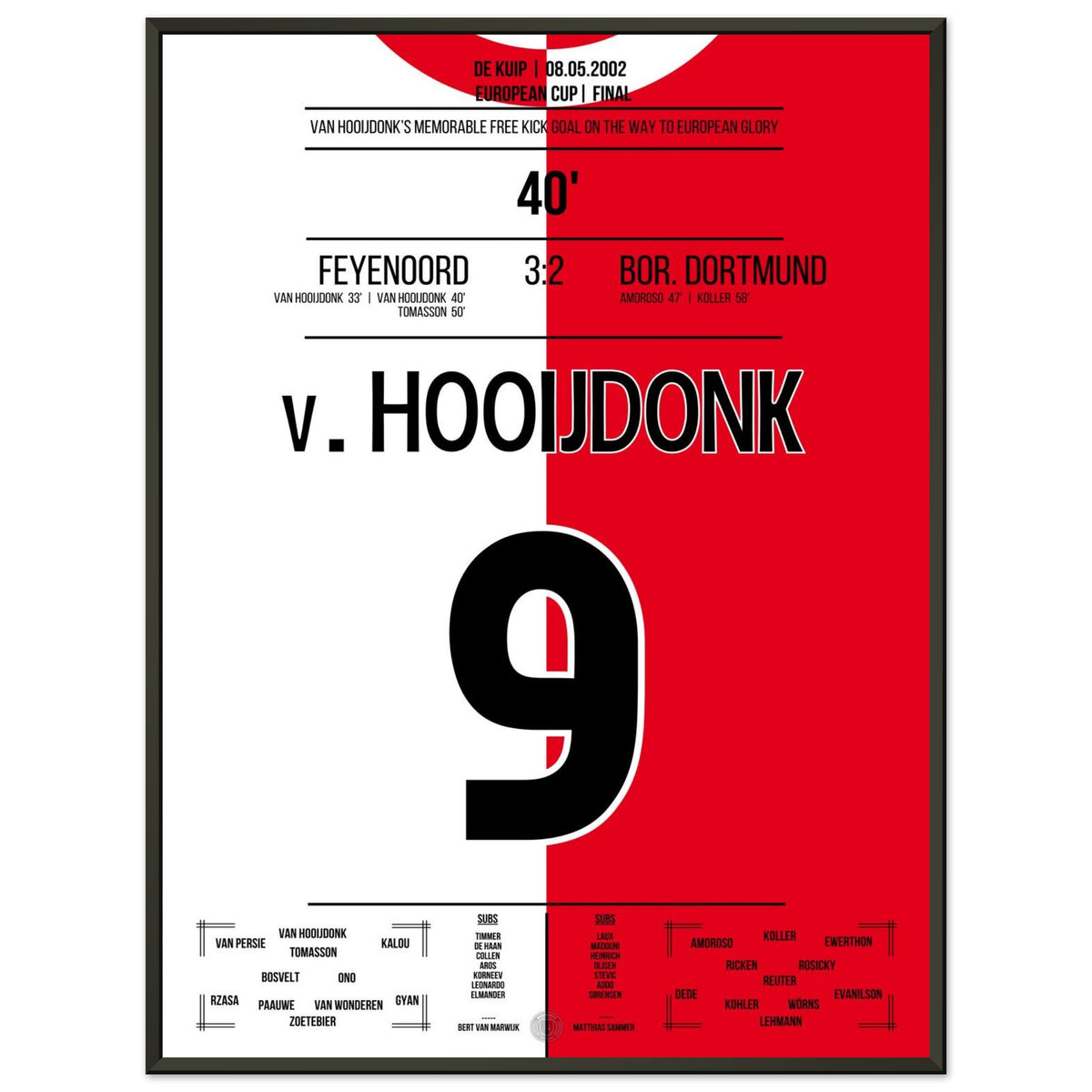 Van Hooijdonk's Freistosstor bei Feyenoord's Europapokaltriumph 2002