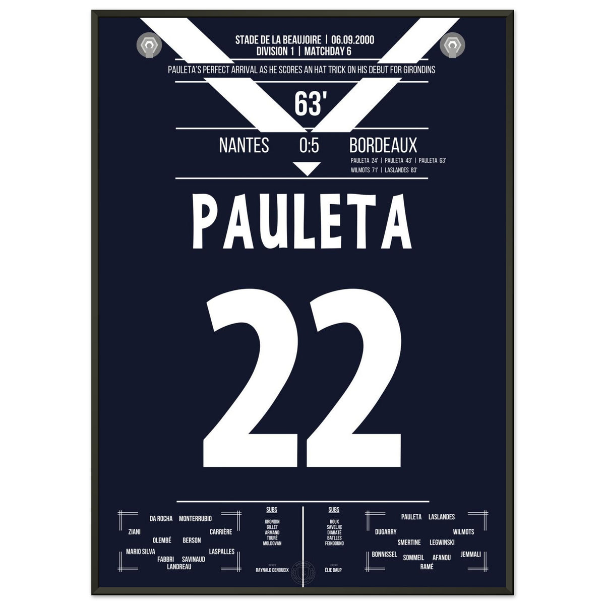 Pauleta's Hattrick beim Debut für Bordeaux