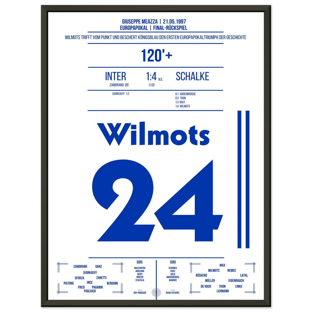 Marc Wilmots' converted penalty in the final 1997 against Inter