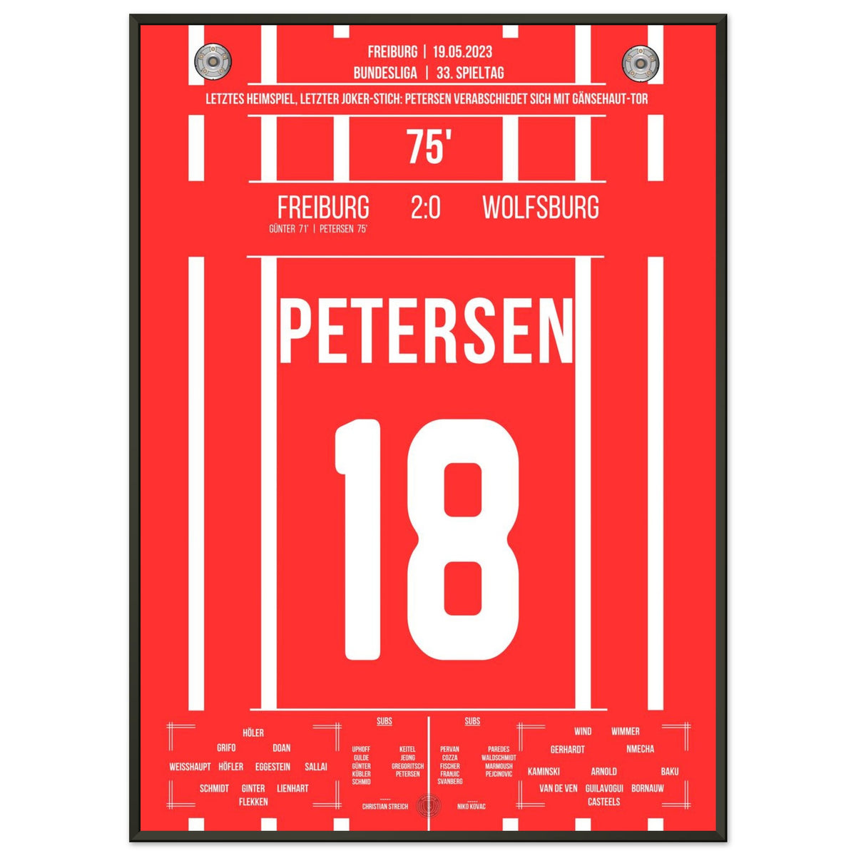 Petersen's perfect farewell – Goal in his last home game for Freiburg