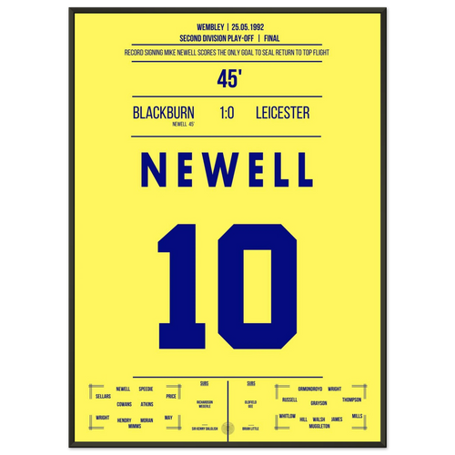 Newell fires Blackburn to playoff victory at Wembley in 1992