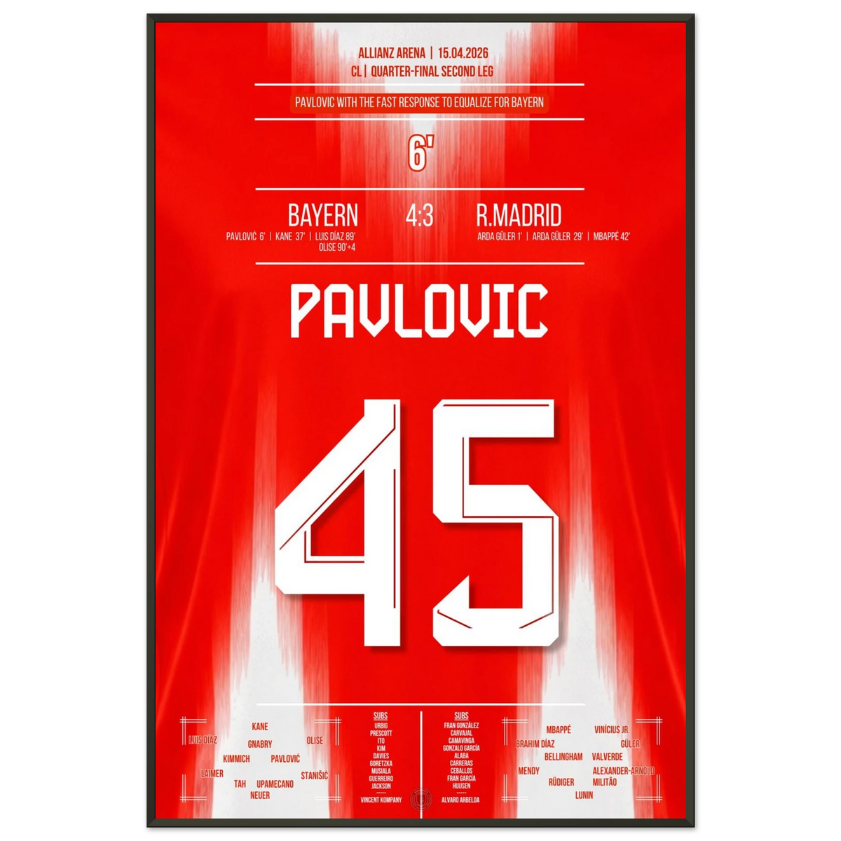 Pavlovic scores an early equalizer against Real