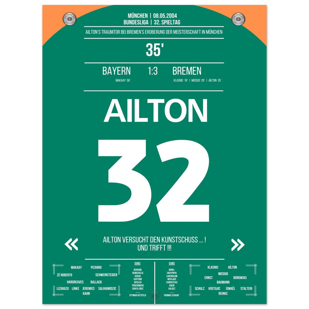 Ailton's dream goal for the championship in Munich
