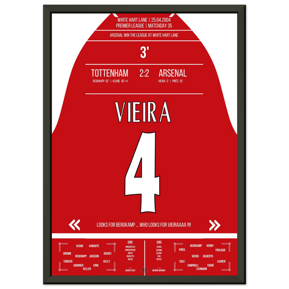 Vieira's Tor beim Gewinn der Meisterschaft an der White Hart Lane 2004