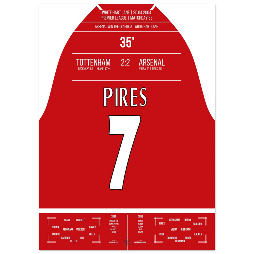 Pires' Tor beim Gewinn der Meisterschaft an der White Hart Lane 2004