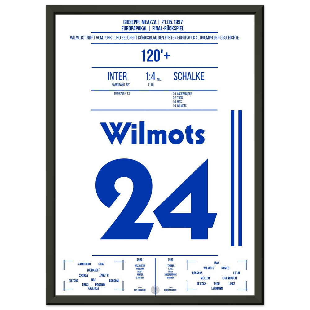 Marc Wilmots' converted penalty in the final 1997 against Inter