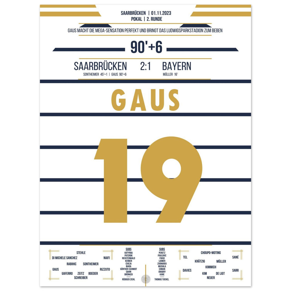 Cup sensation in Saarbrücken - Gaus shoots <tc>Bayern</tc> out of the cup