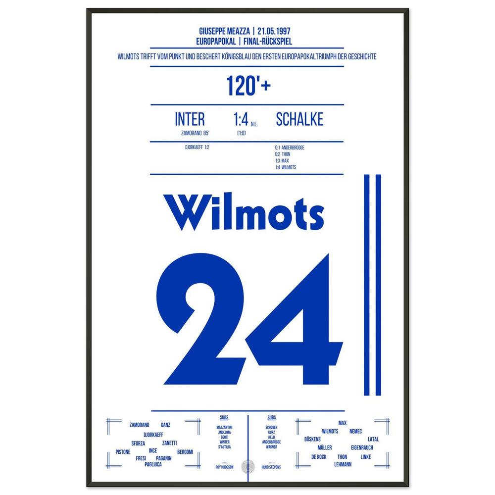 Marc Wilmots' converted penalty in the final 1997 against Inter