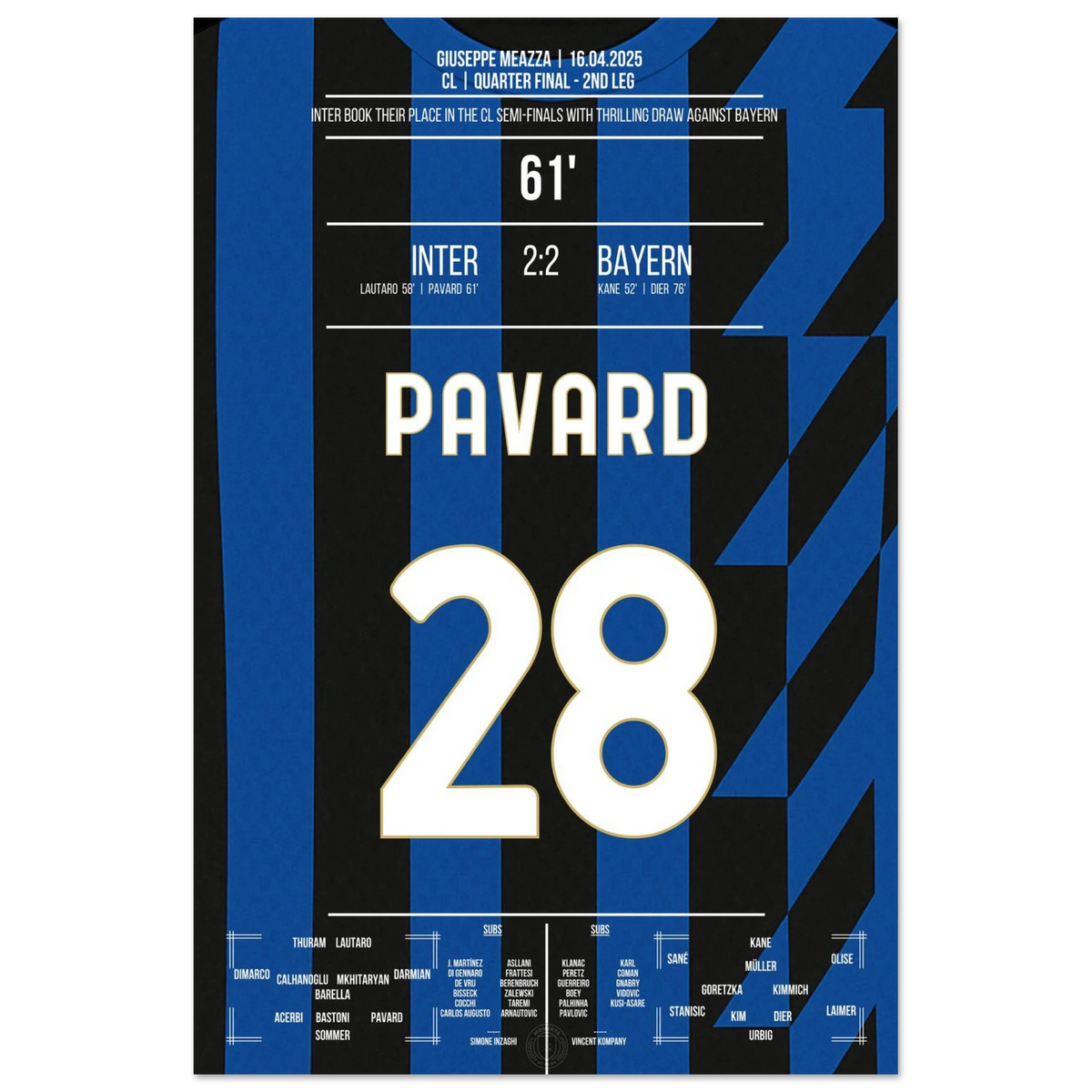 Pavard scores against the former club and leads Inter into the semi-finals