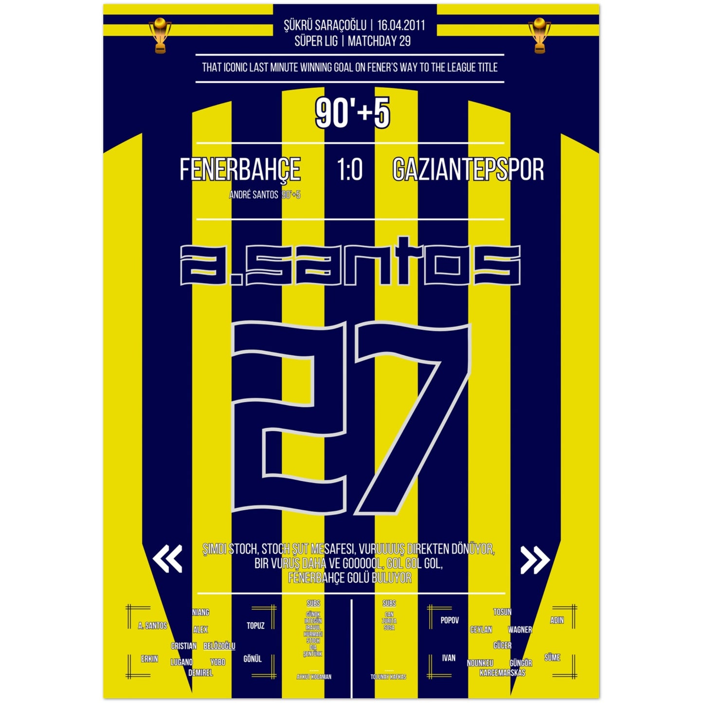 André Santos' bedeutsames Siegtor auf Fener's Weg zum Gewinn der Meisterschaft 50x70-cm-20x28-Premium-Semi-Glossy-Paper-Poster