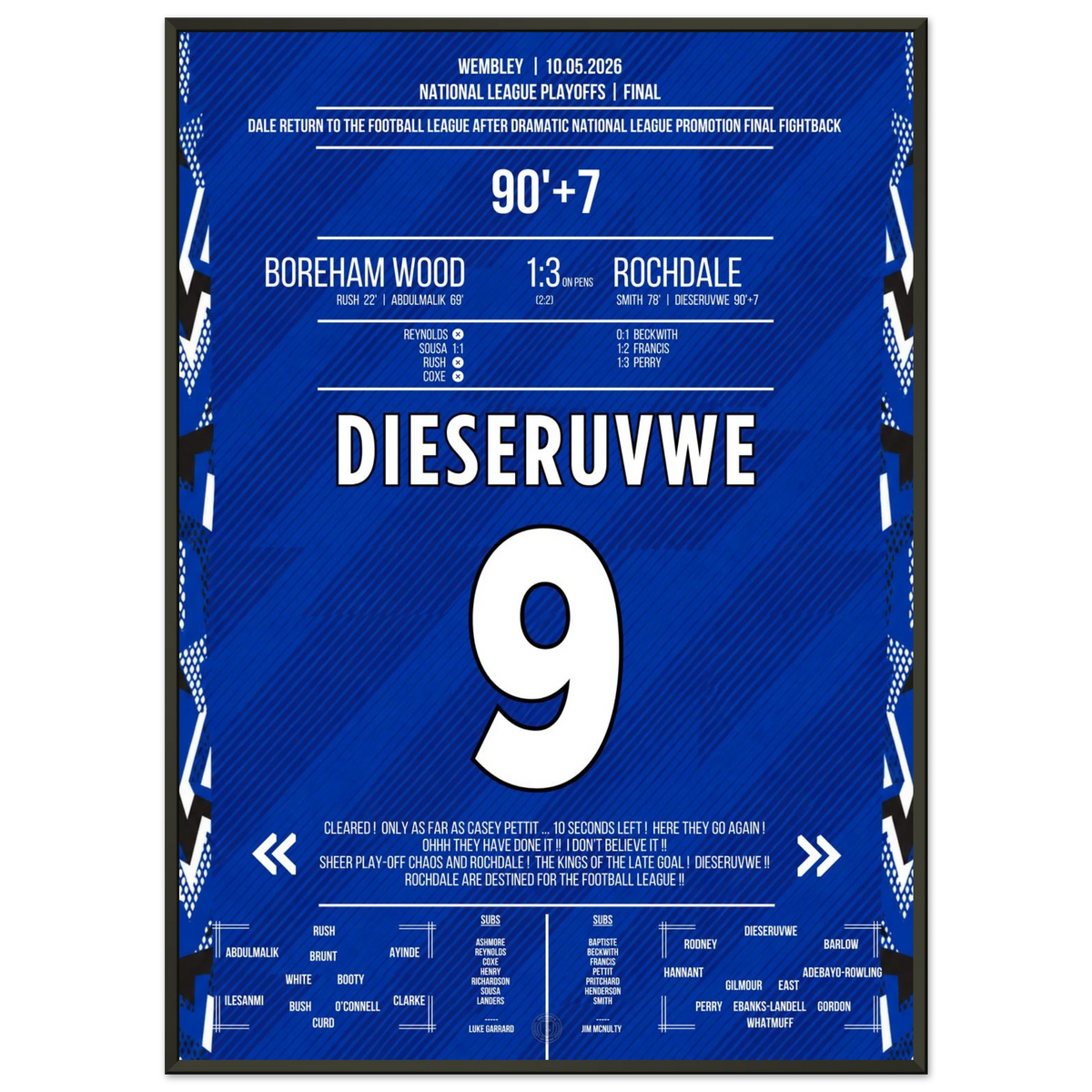 Rochdale's dramatic promotion to the Football League