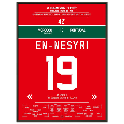 En-Nesyri's header goal as Morocco reached the semifinals against Portugal