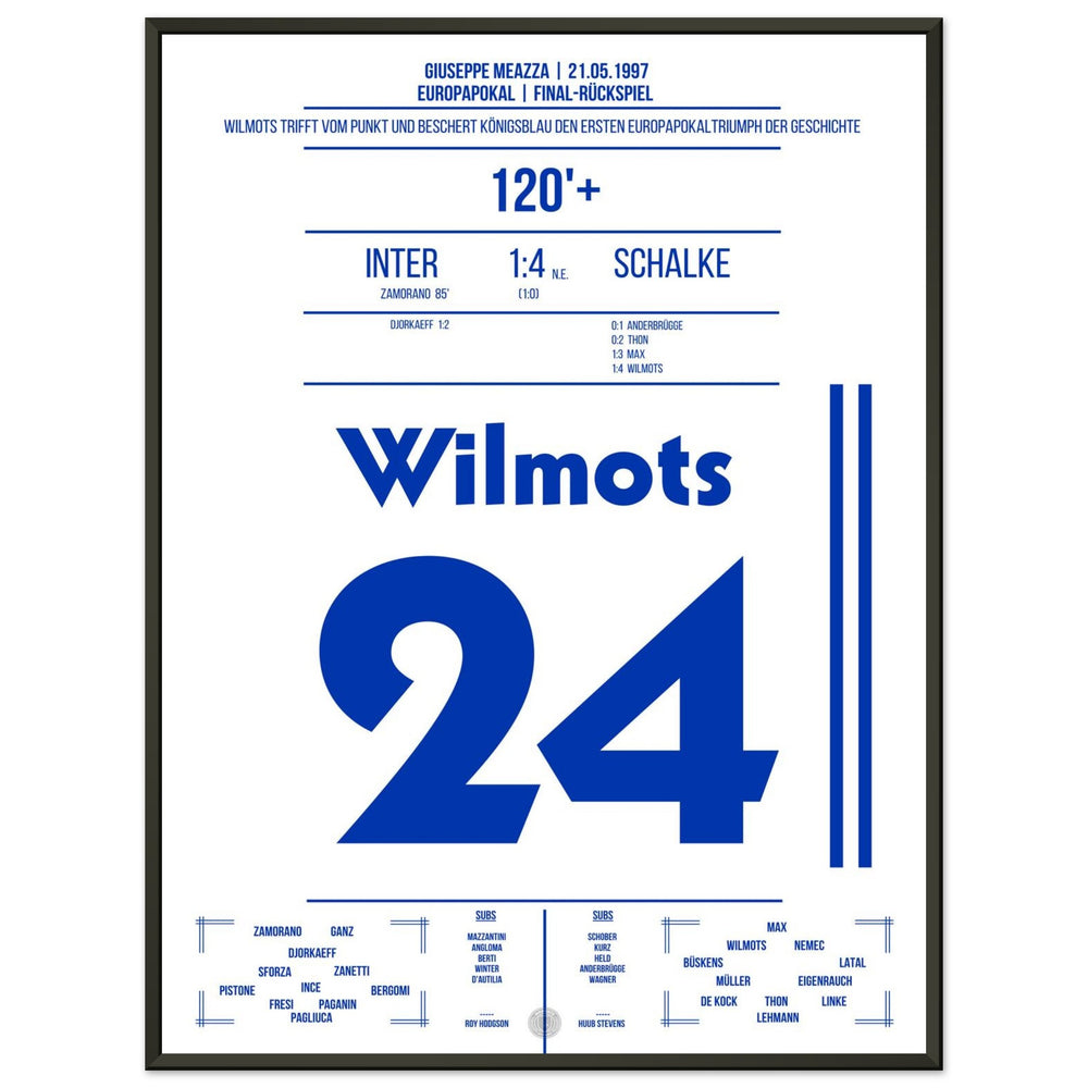 Marc Wilmots' converted penalty in the final 1997 against Inter