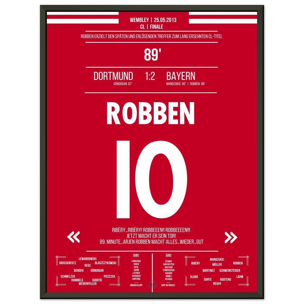 Robben mit spätem Siegtor im deutschen CL Finale - Deutsche Version