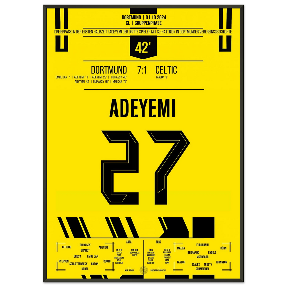 Adeyemi Hattrick-Show gegen Celtic