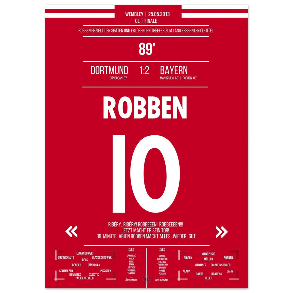 Robben mit spätem Siegtor im deutschen CL Finale - Deutsche Version
