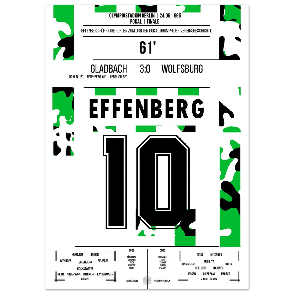 Effenberg to make it 2-0 in the DFB Cup victory against Wolfsburg in 1995