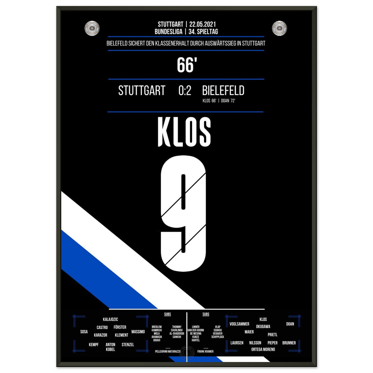 Bielefeld secures their league spot on the final matchday in Stuttgart in 2021